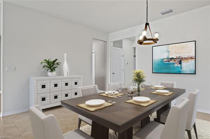Staged Dining Area