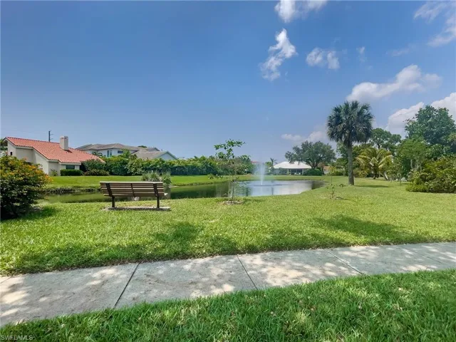 The pond and fountain across the street enhance the location and charm.