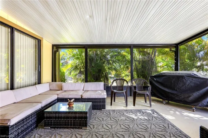 Lanai space at back of home