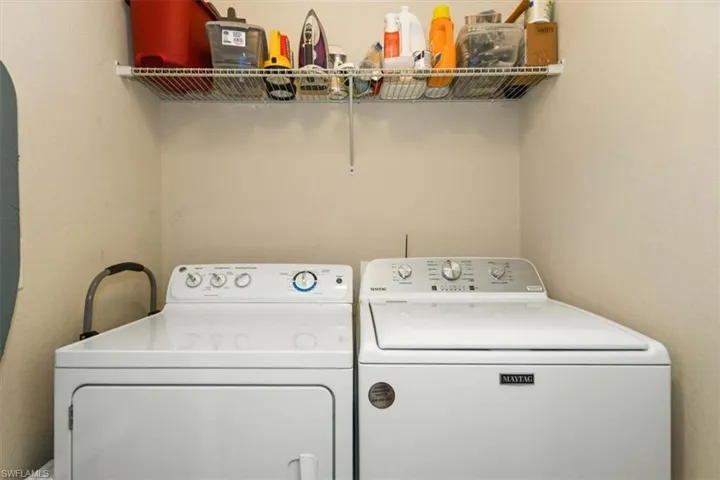 Laundry area with independent washer and dryer