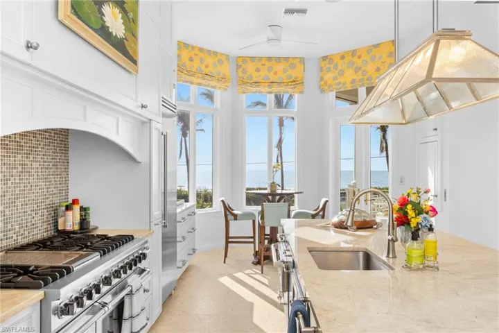 Kitchen with beautiful Gulf views