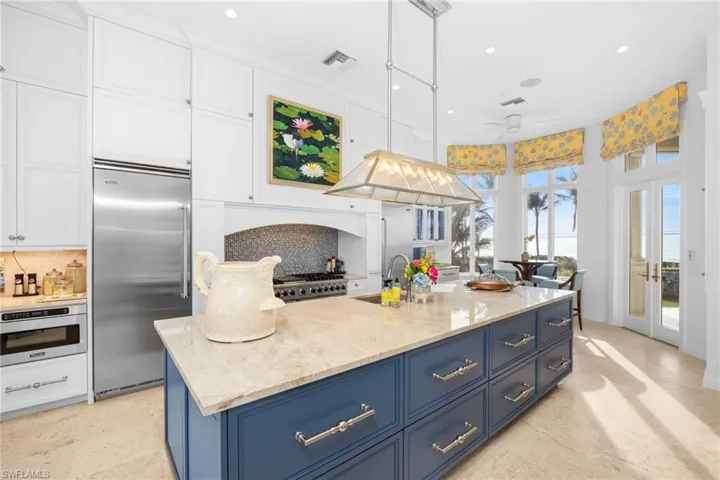 Kitchen is spacious; hard to capture all its features in one photo!  Viking appliances, huge island