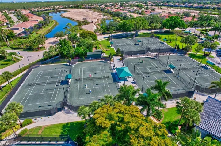Aerial view of Tennis courts