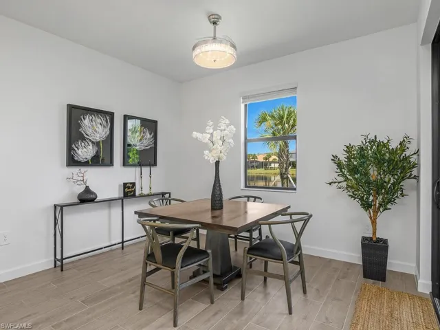 Kitchen cafe/family dining area with beautiful water views.