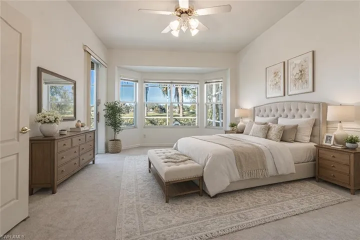 Virtually Staged Master bedroom