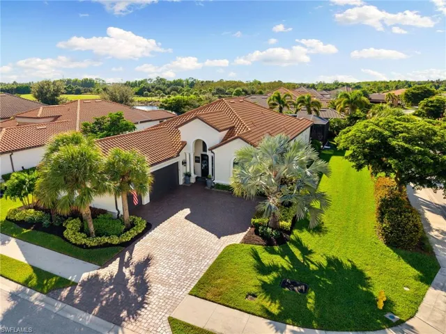 Aerial view of residential area