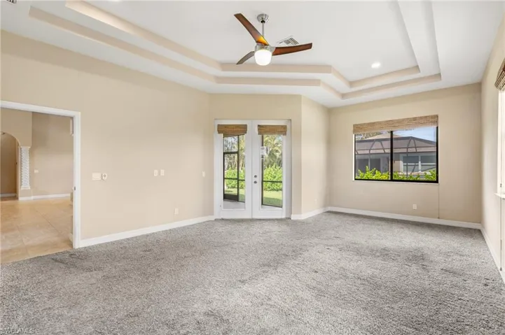Primary suite with recessed lighting