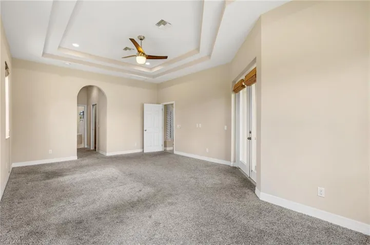 Primary suite with recessed lighting