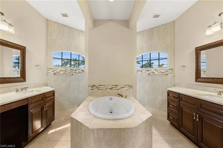 Primary Bathroom with dual sink vanity's