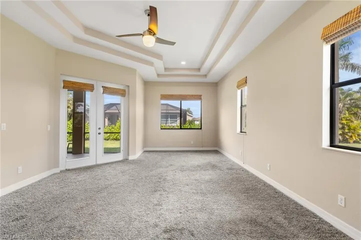 Primary Suite with coffered ceiling