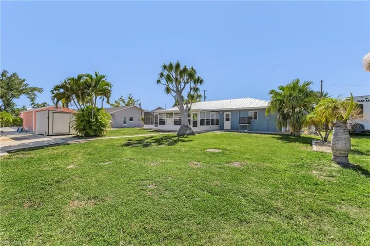 Back yard has plenty of room for a pool!