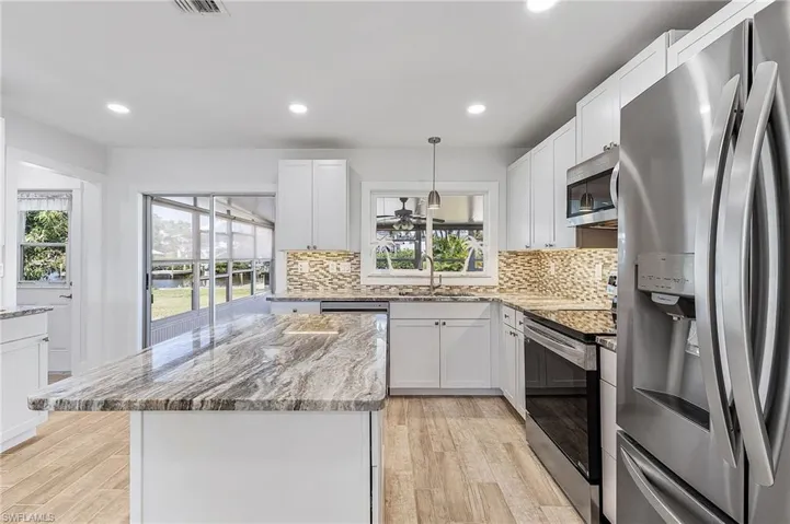 Views of canal from kitchen.