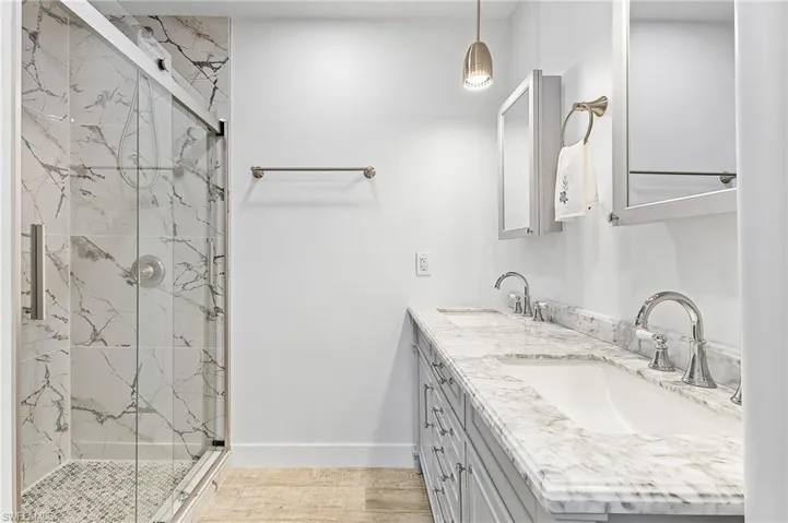 Master Bath with large walk-in shower.