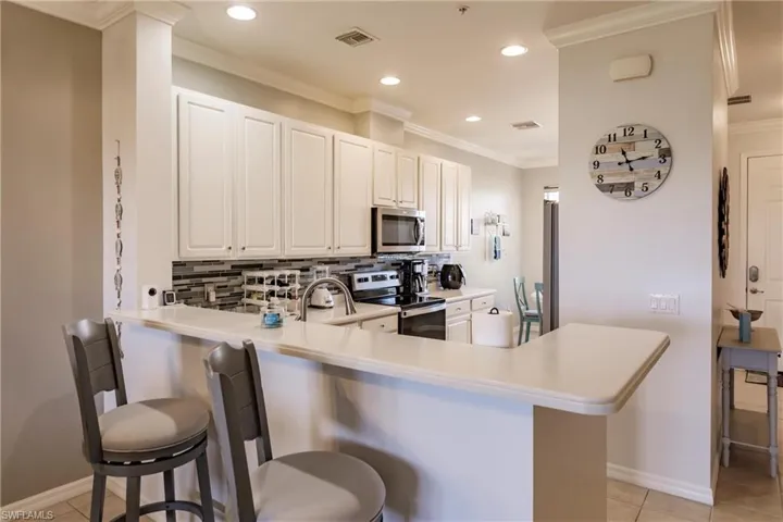 Kitchen with new appliances.