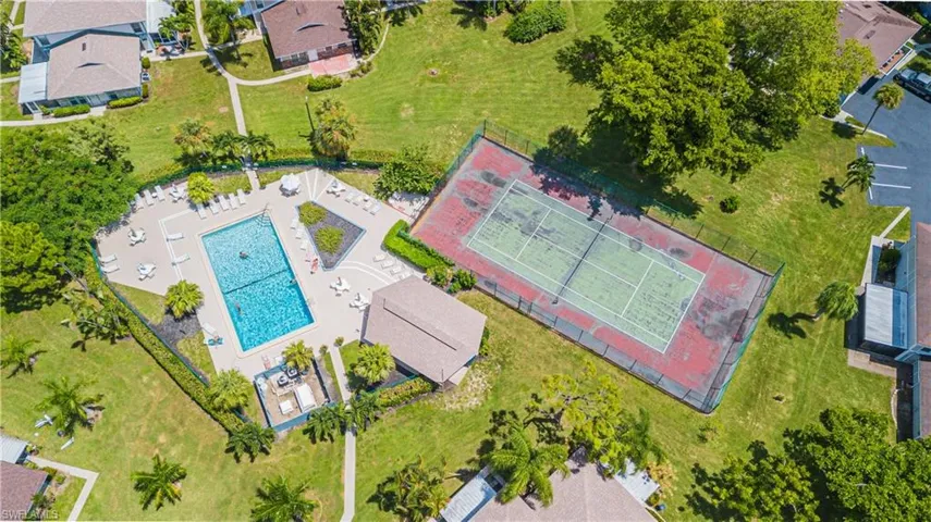 Birds eye view of property