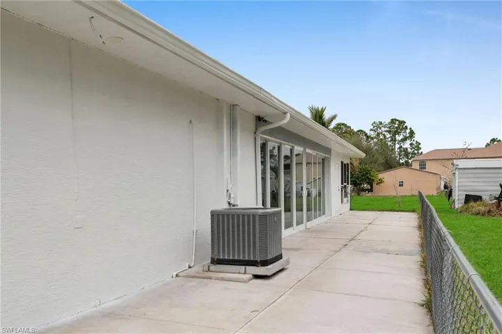 View of patio featuring central air condition unit