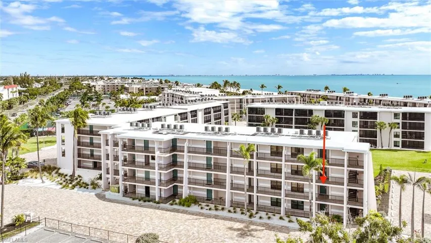 Drone / aerial view of a nearby body of water