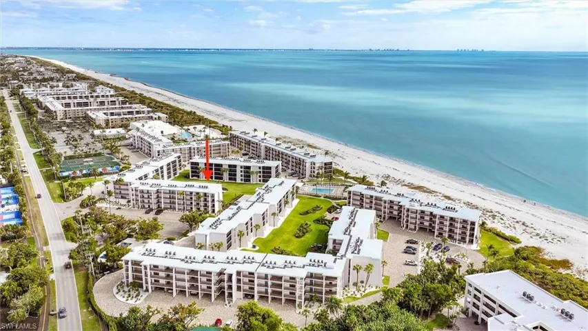 Drone / aerial view of apartment complex