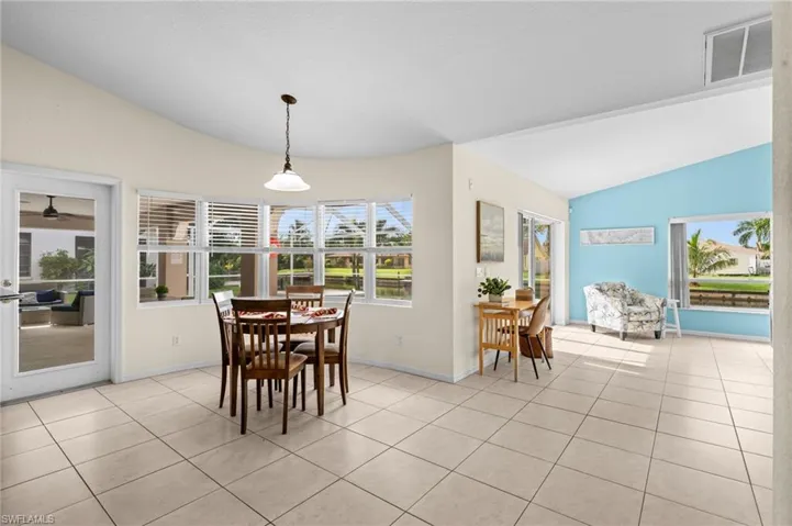 Notice the lanai can be easily accessed just a few steps from the kitchen. The breakfast area and the family room, perfectly positioned.
