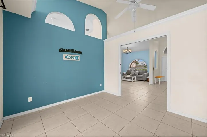 Pocket doors are tucked away offering endless options for this bonus area.