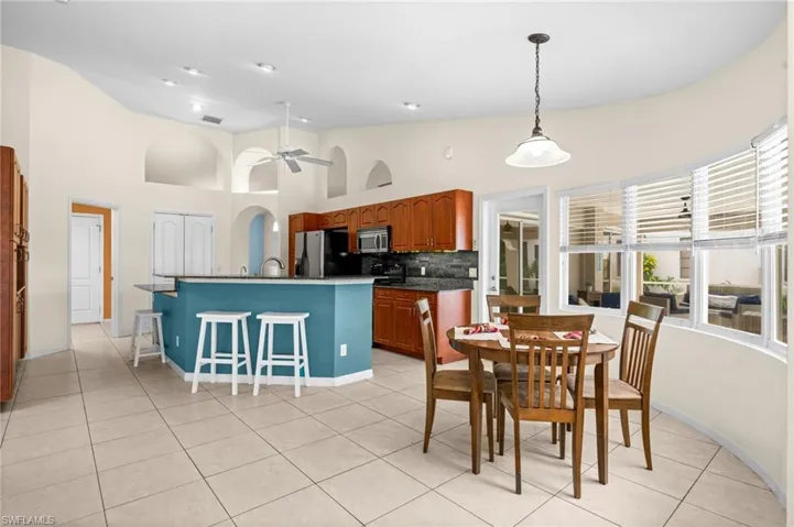 Countertop dining, yes. A breakfast room, of course.
