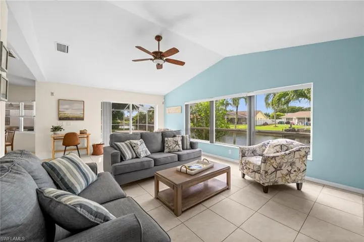 The great room is expansive. There is room for a desk or an office with a view.