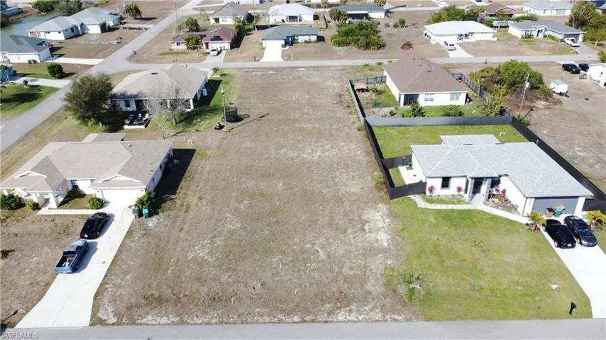 Aerial view of residential area