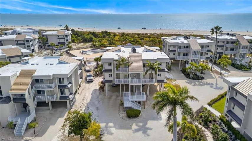 Aerial view of expansive beach