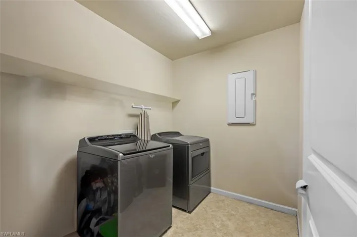 Convenient and large upstairs laundry room