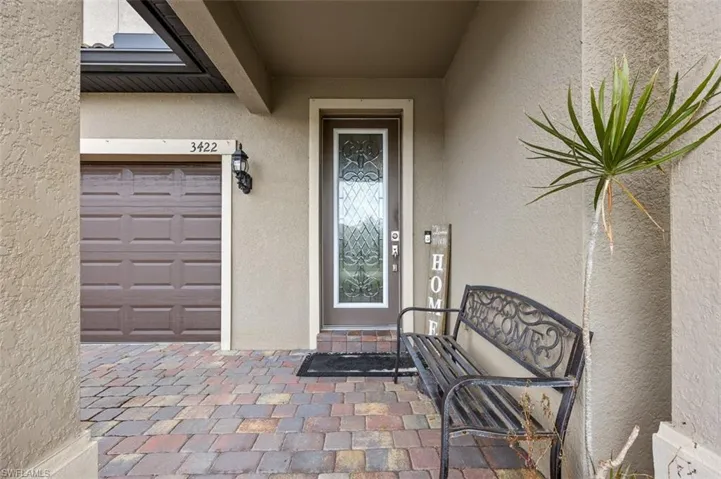 Covered front porch entry