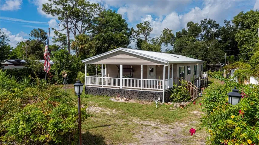 View of front of home with a porch