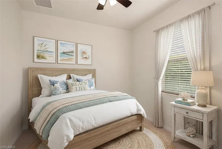 Virtual staged: Bedroom 3 highlighting flexible space for guests or family.