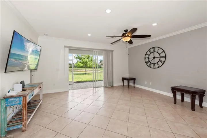 Freshly painted living room showing in it's current condition