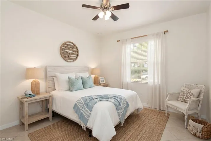 Virtual staged: Bedroom 2 showing one possible layout.