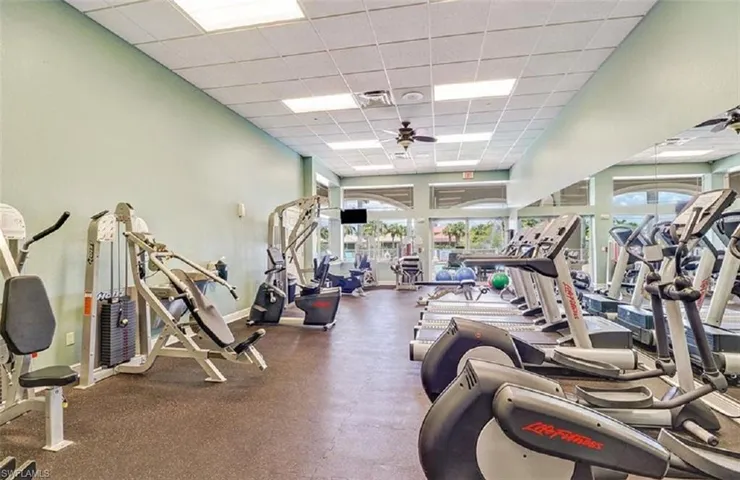 Renovated community fitness center offering a refreshed space for convenient everyday workouts.