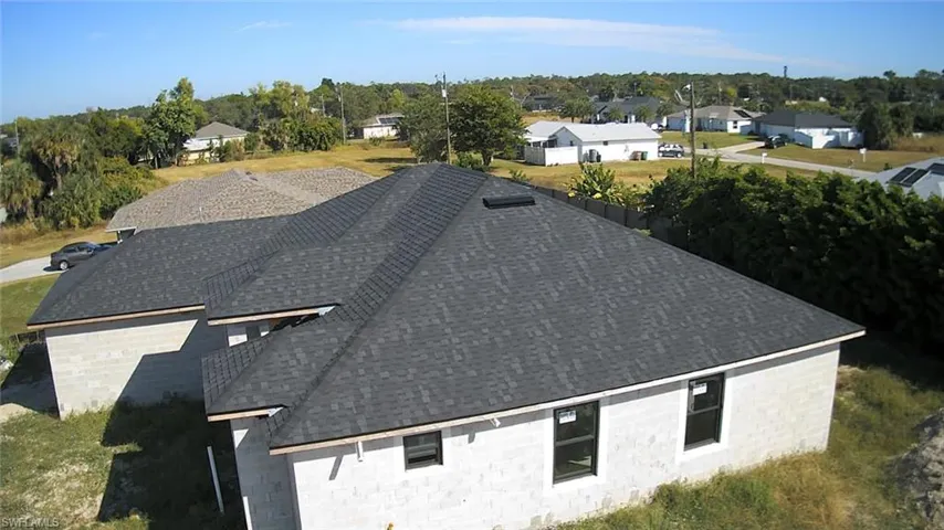 Aerial view of residential area