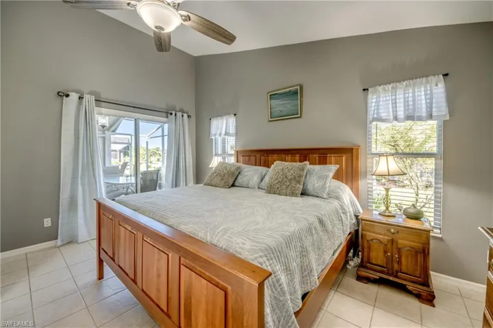 Owners Suite with sliding glass door to Lanai.