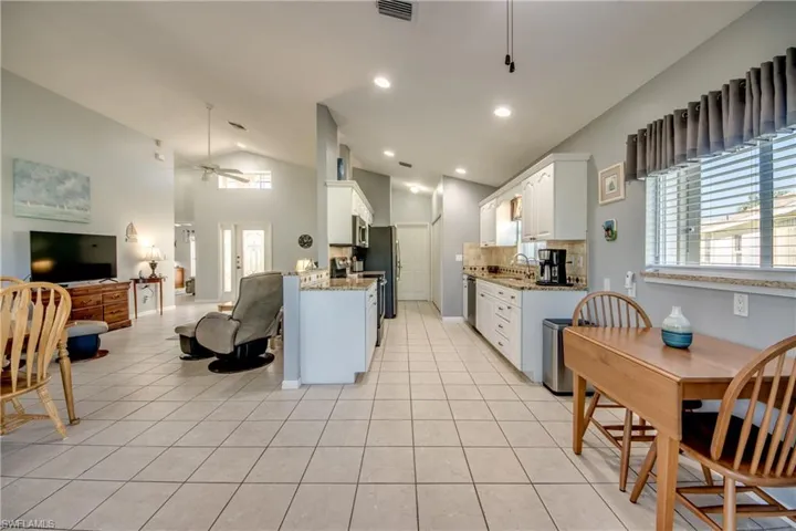 Kitchen + Great Room from back to front