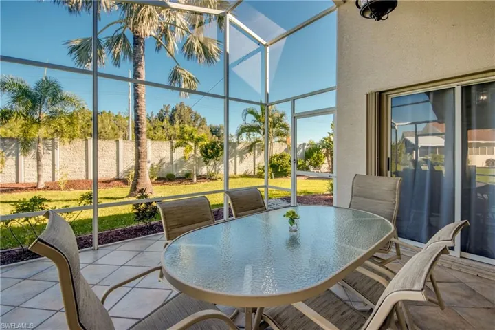Lanai.  Dine al fresco overlooking your very private backyard.