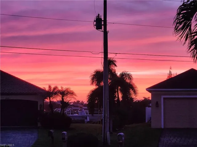 Sunset from the front yard