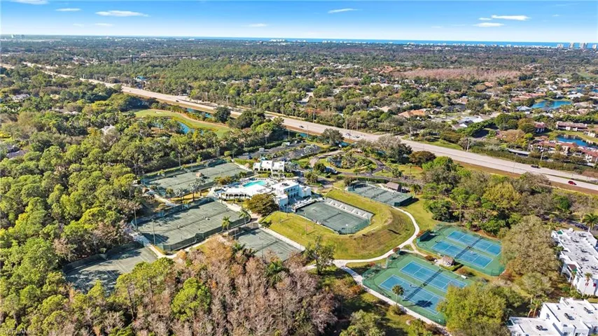 Aerial view of a large body of water