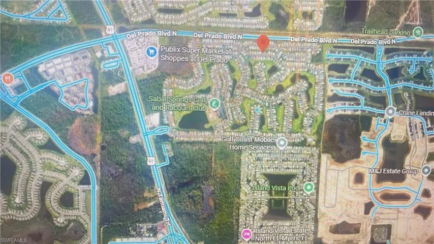 Geographic Information System (GIS) Map. Displaying the property's location within a larger area, including roads, commercial establishments, and residential developments