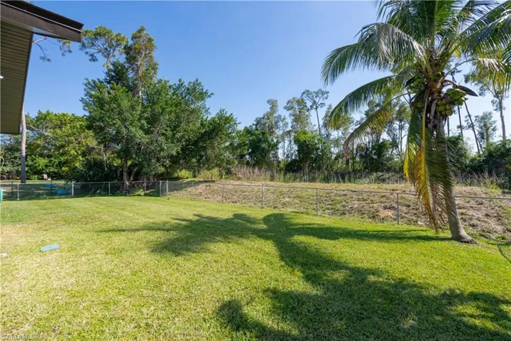 Fenced in yard. Great if you have pets or plan to install a pool.