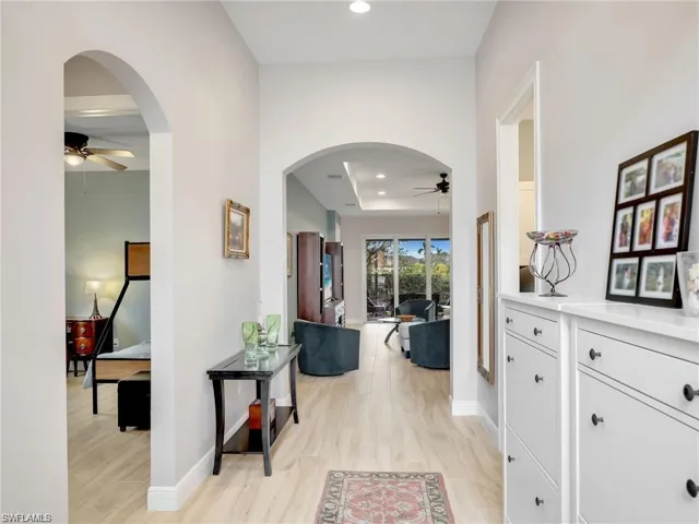 Hallway featuring light hardwood / wood-style floors