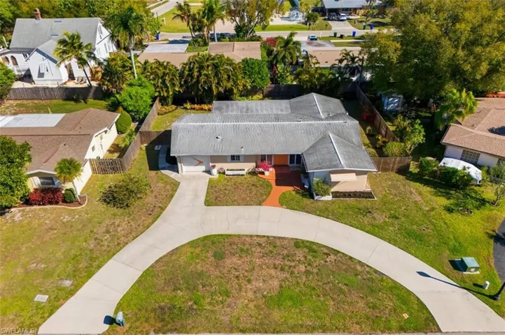 Aerial view of residential area