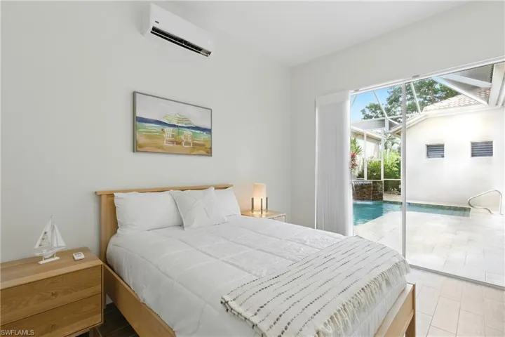 The cabana also features courtyard view with privacy window treatments as well