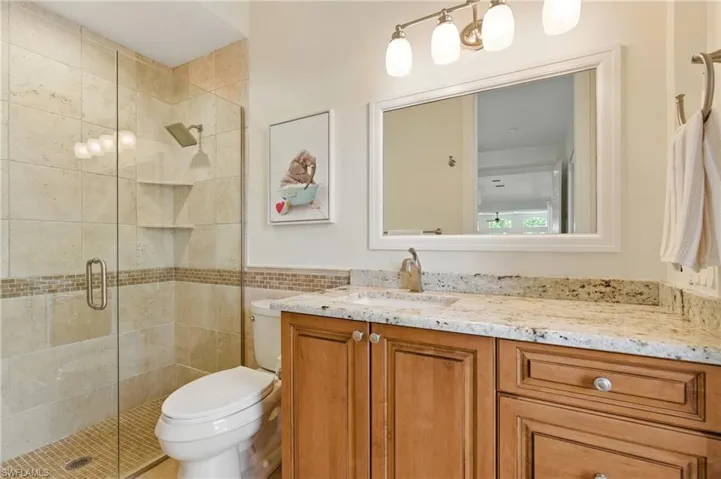 This bathroom offer a pool bath option with a separate door off the courtyard as well