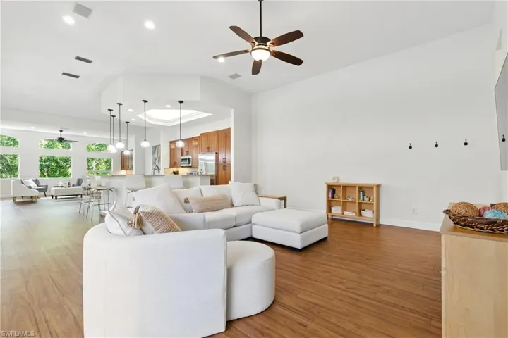 Bring your favorite artwork as there is plenty of wall space for decorative artwork throughout the home