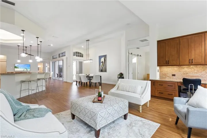 located in close proximity to the dining room, these areas flow seamlessly for entertaining