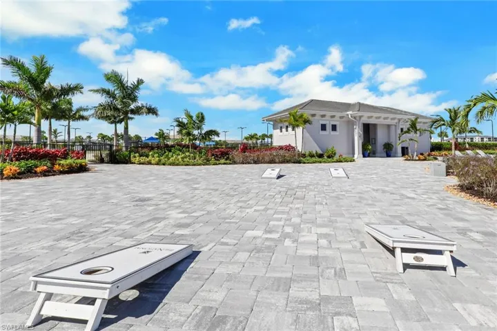 Recreation area at the pool